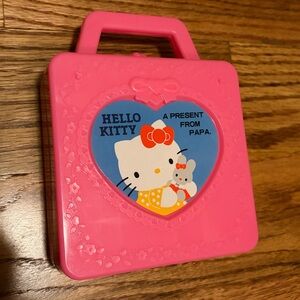 Vintage 1980s Hello Kitty Pink Carry Case play set